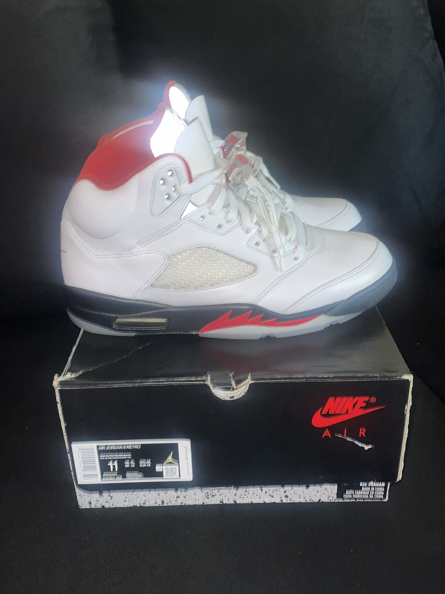 Jordan 5 Retro Fire Red Silver Tongue (2020)