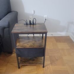 Bedside Table With Electrical And USB Ports