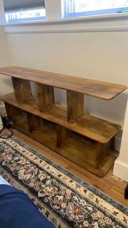 Shelf unit.    Beautiful wood.  Vertical or horizontal