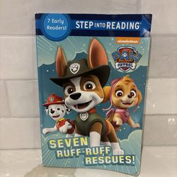Seven Ruff-Ruff Rescues! (PAW Patrol)" Step into Reading leveled reader book