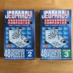 Lot of 2 Unopened Jeopardy Crossword Companion Vol 2 and Vol 3