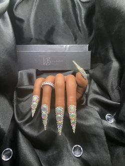 LUXURY STILETTO BLING - 2XL Handmade Press On Nails
