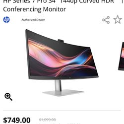 Hp 27-inch Monitor 3440 x 1440 LCD (Series 7 Pro)