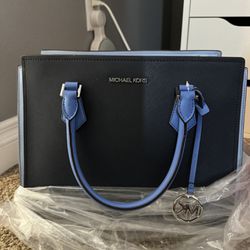 Blue Color Block Michael Kors Handbag 