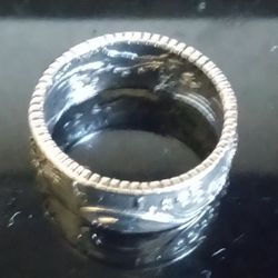 Stainless Steel Coin Ring  Size 12