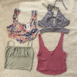 Bundle Of 4 Crop Tops - Cider-PacSun-BDG-L.A. Hearts -Size Small 