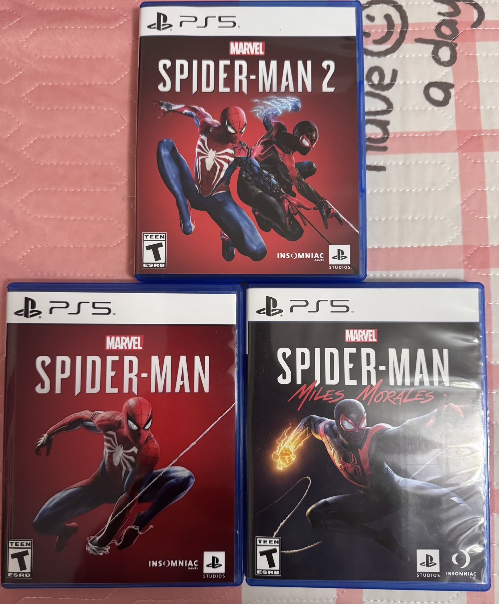 🕷️ PS5 Games Spider-Man Bundle – 2 Discs + Bonus Case – $60