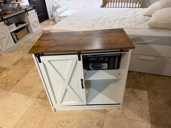 Farmhouse Cabinet with Sliding Barn Door