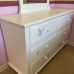 Bedroom Furniture, Chest of drawers with mirrors, nightstand, White Solid Wood, Bedside Lights，The price is in the description.