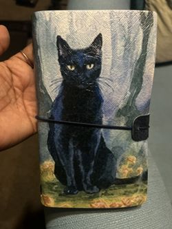 Cat Book Journal With A Pocket Attached