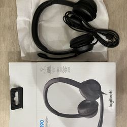 Logitech H390 USB Computer Headset with Enhaced Digital Audio and in-Line Controls Fine-Tuned Drivers, Noise-Canceling Microphone, USB-A Connector