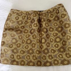 J Crew gold skirt size 10