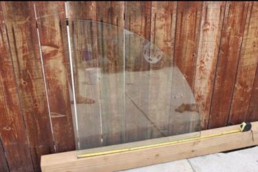 Angled glass table top piece: 30 inch, 1/8 inch thickness $20