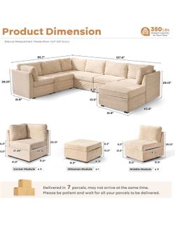 Sectional Sofa Couch with Sofa Bed U-Shape Chaise