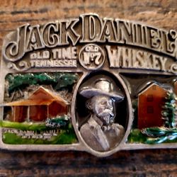 Jack Daniels Pewter Belt Buckle. Very Rare Collectors Item