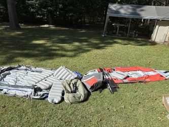 Inflatable Kayak And Inflatable 2 To 3 Person Boat With Paddles And Accessories