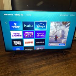 43”Hisense ROKU 4K 2160p UHD Smart Tv HDR Model 43R6090G5