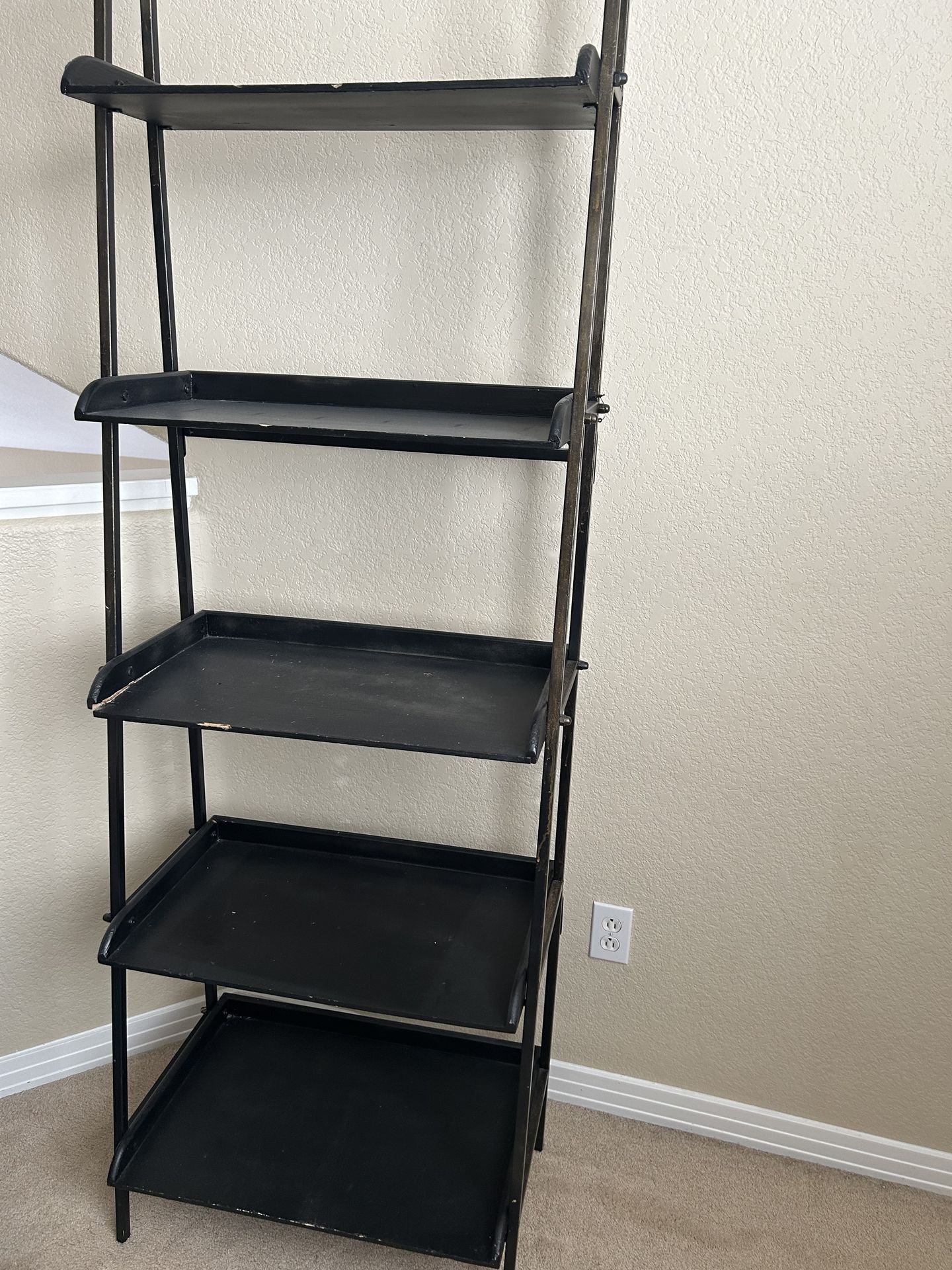 Shelves wood and metal rack