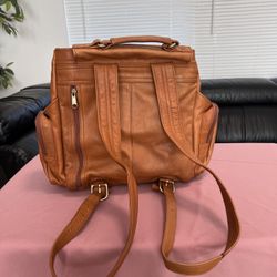 Leather. Backpack