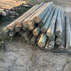 5-6 Inch Round  By  8ft Long  Ranch/Fence Post