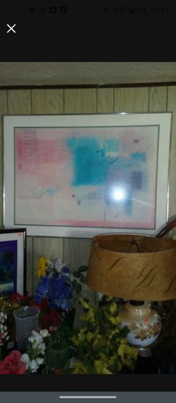 BRAND NEW!!! BEAUTIFUL WATERCOLOR WALL ART.SILVER. 