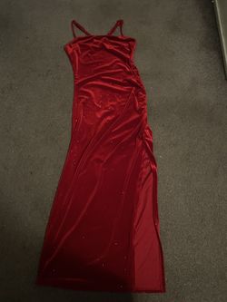Red Velvet Dress With Sparkles (M) 