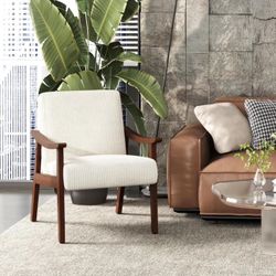 Corduroy Accent Chair - Beige