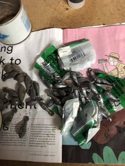 Lead fishing sinkers 3/4 and 1 oz brass eyes