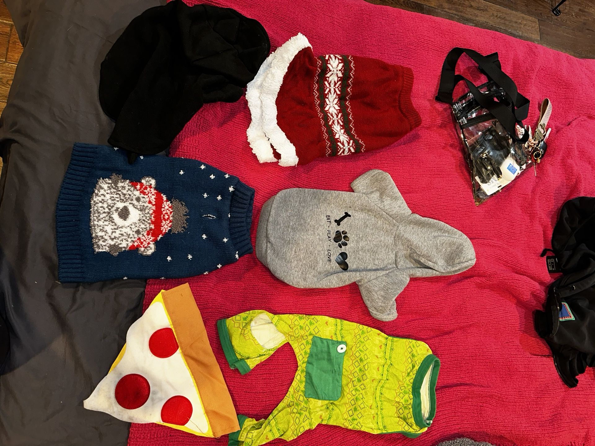 S/M dog Clothes Pj’s, Dresses, Sweater, Jackets, Ect