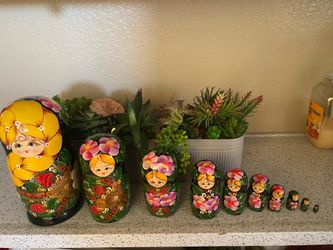 Hand painted nesting dolls
