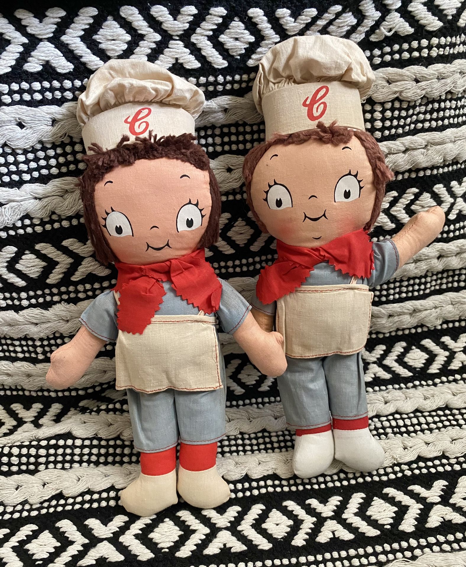 Vintage Campbell Kids 1960s Knickerbocker Cloth Dolls Campbell Soup Company Toys
