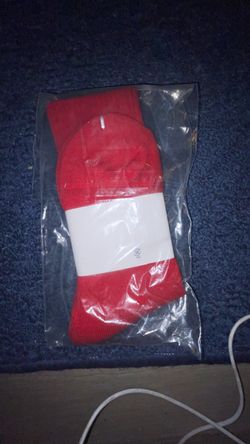 A BATHING APE socks, red