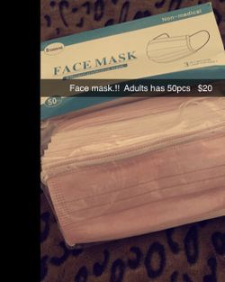 Face mask adult.!! Has 50pcs $20