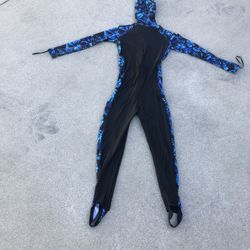 Long sleeve Rashguard Swimsuit w Hood by SBART Womens Size XL Fullbody (no Zinc included) 