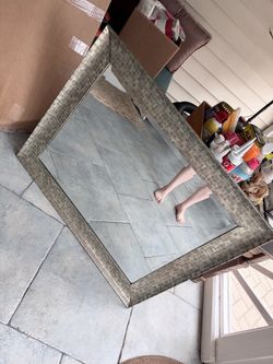 29”x34” Mirror in Brushed Gold Tones