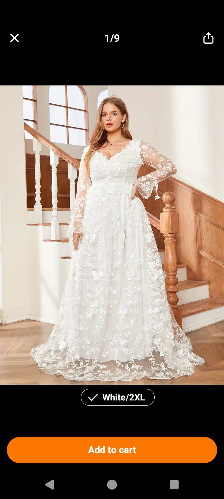 Wedding Dress For Women 2xl Fits Size 16- 18