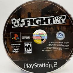 Def Jam Fight for NY (Playstation 2, 2004) PS2 Tested Disc Only Tested