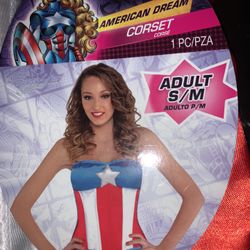 Marvel Captain America  Dream Corset  For Halloween Costume B-20