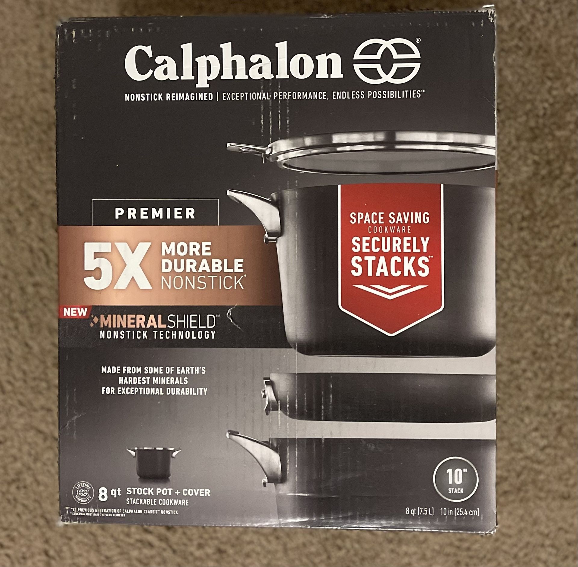 Calphalon 8Qt stock pot w/cover