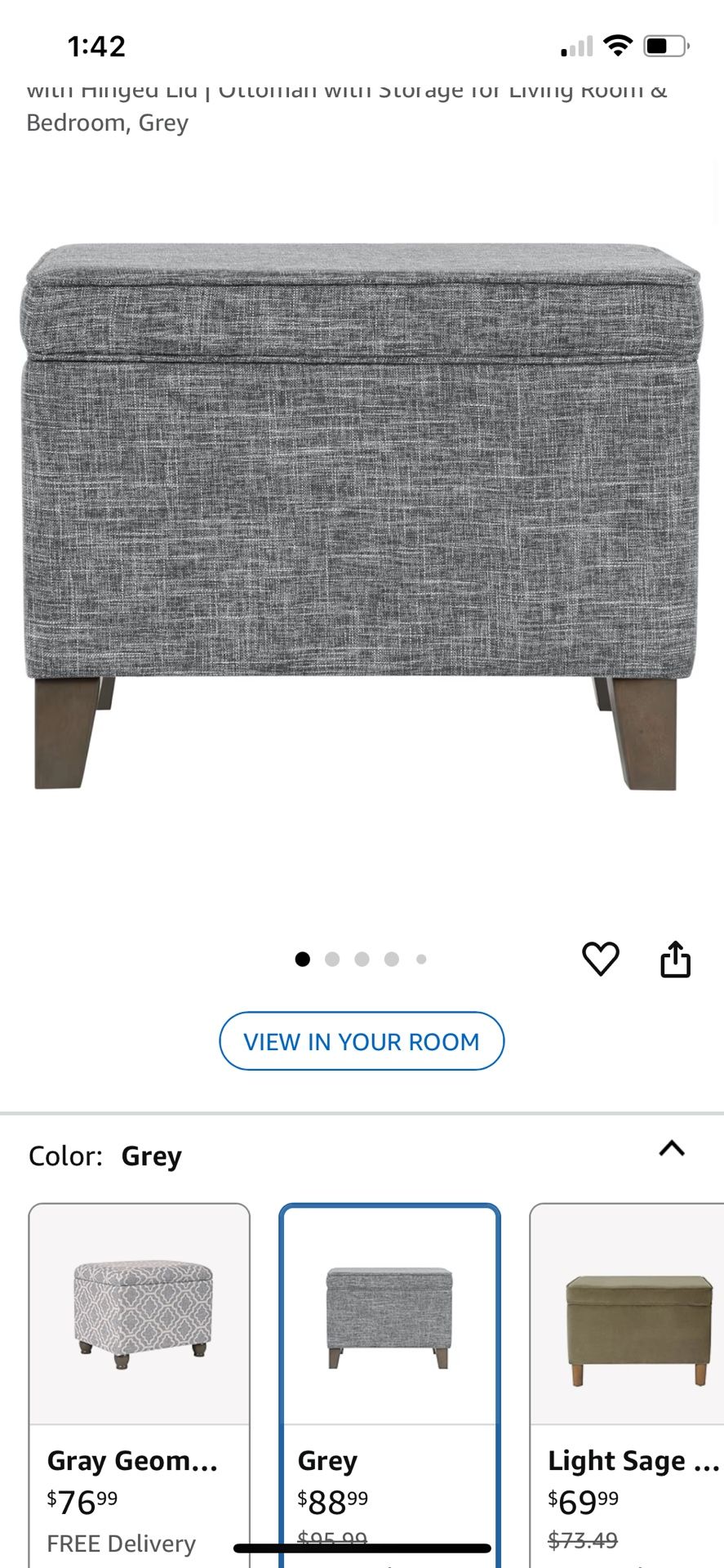 Brand New Ottoman With Storage