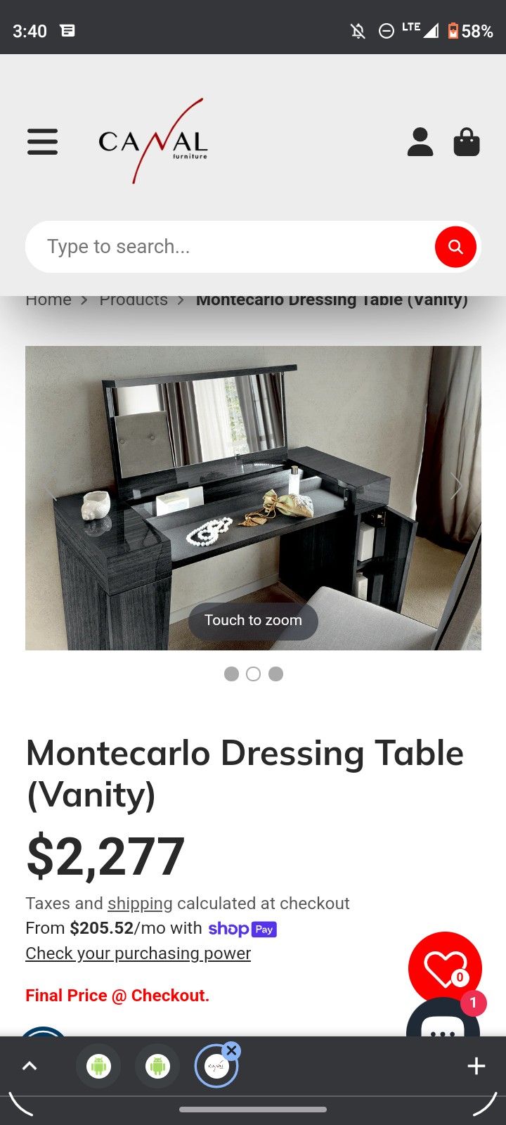 Alf Da Fre Italian Vanity