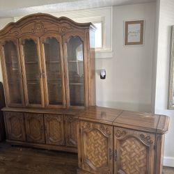 Authentic Hutch And Matching Cabinet 