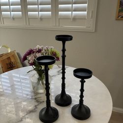 Black Candle Holders