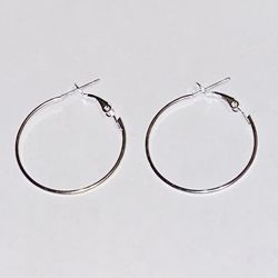 ✨ Classy 925 Sterling Silver Large Hoop Round Earring Classic