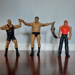 WWE LIMITED EDITION THREE ACTION FIGURES