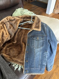 Marvin Richards Faux Fur Jeans Jacket