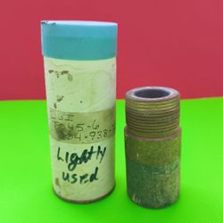 Blast Nozzles, Short with Straight Bore (1/2") Brass Thread with Poly Jacket, Used