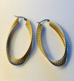 Two tone earrings