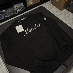 Mens Monc ler Black Crewneck
