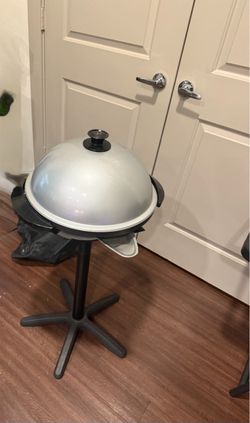 Indoor Electric Grill with Stand and Cover